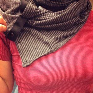 Lululemon Vinyasa Black Pique customizable lightweight stretch  wrap shrug OS